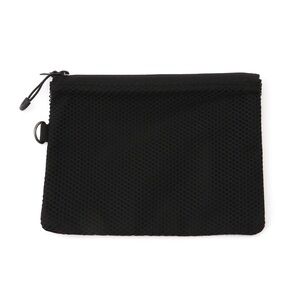 Muji Polyester Two Zipper Case_Medium_Black_NWT
